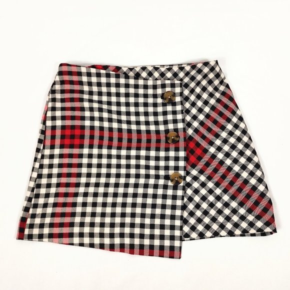 Who What Wear Multicolor Gingham/Checkered Skirt - Picture 11 of 12